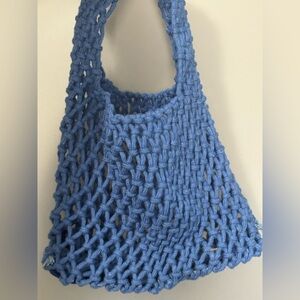 NWT Beach or pool Blue Knitted mini Bag  so cute for a summer outfit